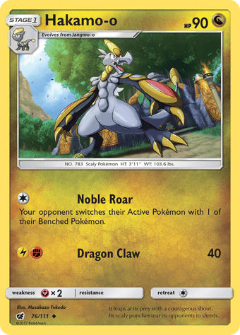 Hakamo-o Crimson Invasion Pokemon Card