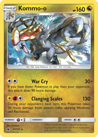 Kommo-o Crimson Invasion Pokemon Card