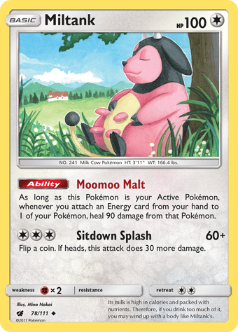 Miltank Crimson Invasion Pokemon Card