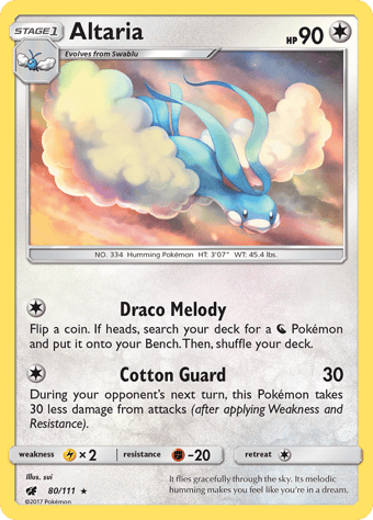 Altaria Crimson Invasion Pokemon Card