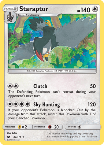 Staraptor Crimson Invasion Pokemon Card