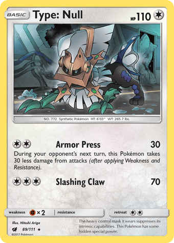 Type: Null Crimson Invasion Pokemon Card