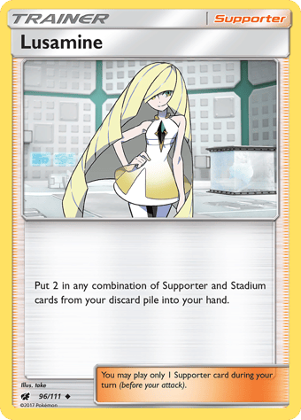 Lusamine Crimson Invasion Pokemon Card