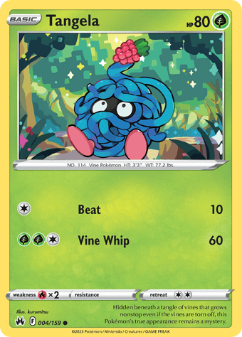 Tangela Crown Zenith Pokemon Card