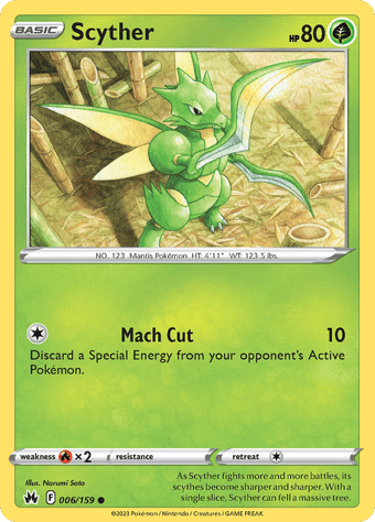 Scyther Crown Zenith Pokemon Card