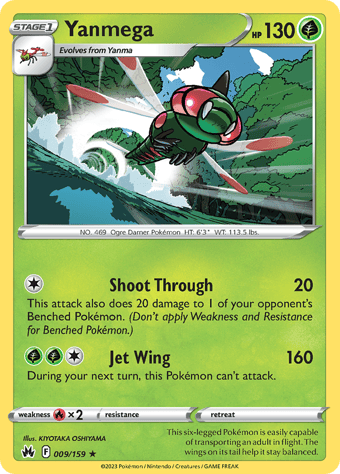 Yanmega Crown Zenith Pokemon Card