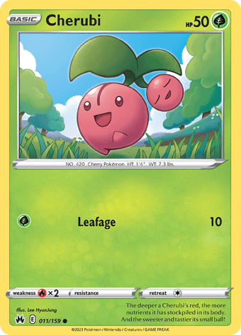 Cherubi Crown Zenith Pokemon Card