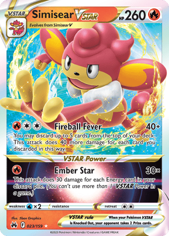 Simisear VSTAR Crown Zenith Pokemon Card