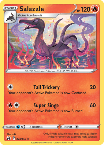Salazzle Crown Zenith Pokemon Card