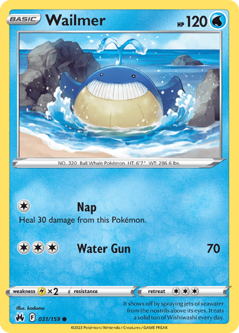 Wailmer Crown Zenith Pokemon Card