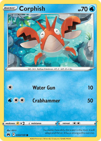 Corphish Crown Zenith Pokemon Card