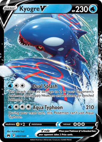 Kyogre V Crown Zenith Pokemon Card