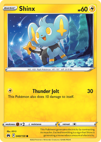 Shinx Crown Zenith Pokemon Card