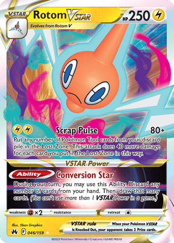 Rotom VSTAR Crown Zenith Pokemon Card