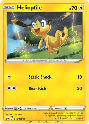 Helioptile Crown Zenith Pokemon Card