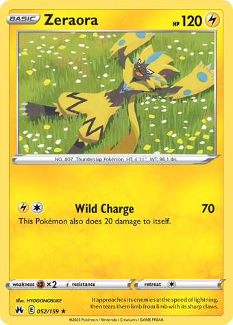 Zeraora Crown Zenith Pokemon Card