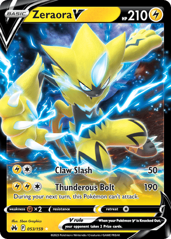 Zeraora V Crown Zenith Pokemon Card