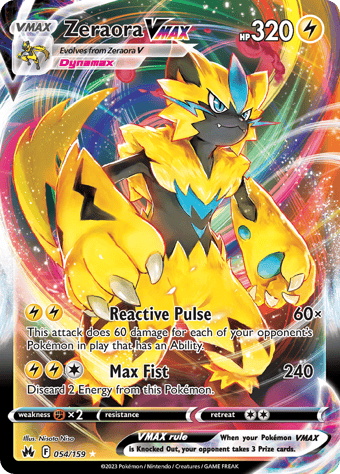 Zeraora VMAX Crown Zenith Pokemon Card