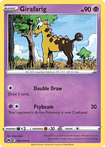 Girafarig Crown Zenith Pokemon Card