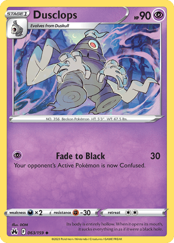 Dusclops Crown Zenith Pokemon Card