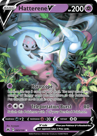 Hatterene V Crown Zenith Pokemon Card