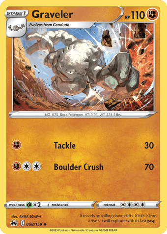 Graveler Crown Zenith Pokemon Card