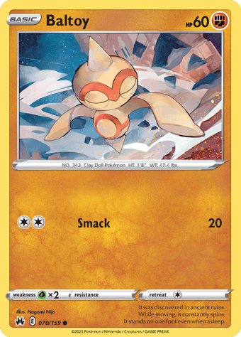 Baltoy Crown Zenith Pokemon Card