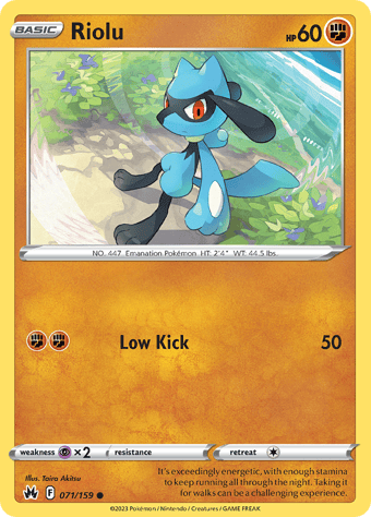 Riolu Crown Zenith Pokemon Card