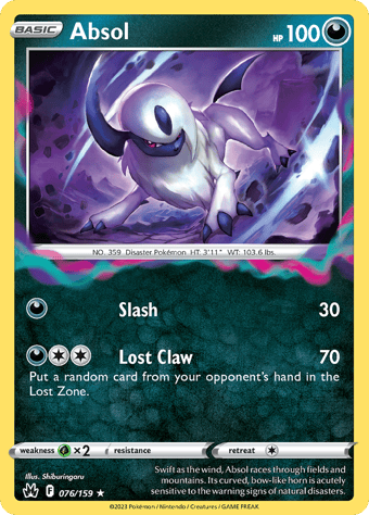 Absol Crown Zenith Pokemon Card