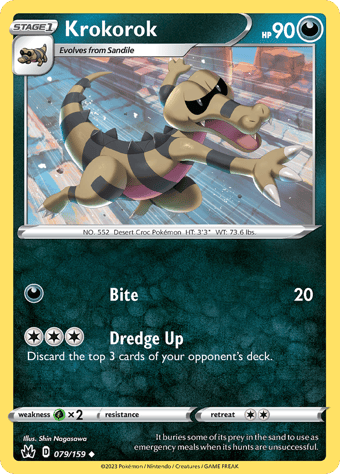 Krokorok Crown Zenith Pokemon Card