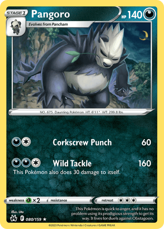 Pangoro Crown Zenith Pokemon Card