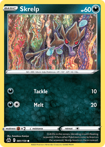 Skrelp Crown Zenith Pokemon Card