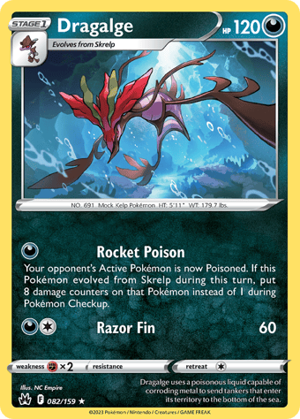 Dragalge Crown Zenith Pokemon Card