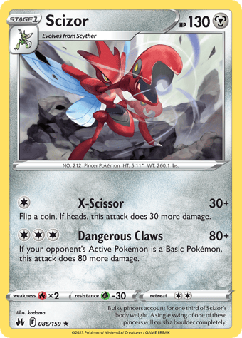 Scizor Crown Zenith Pokemon Card