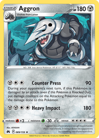 Aggron Crown Zenith Pokemon Card