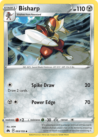 Bisharp Crown Zenith Pokemon Card