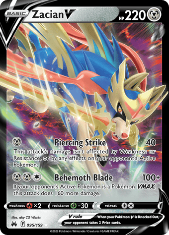 Zacian V Crown Zenith Pokemon Card