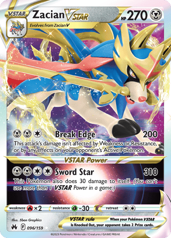 Zacian VSTAR Crown Zenith Pokemon Card