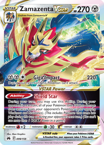 Zamazenta VSTAR Crown Zenith Pokemon Card