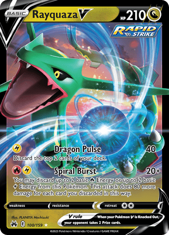 Rayquaza V Crown Zenith Pokemon Card