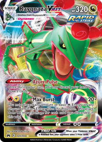 Rayquaza VMAX Crown Zenith Pokemon Card
