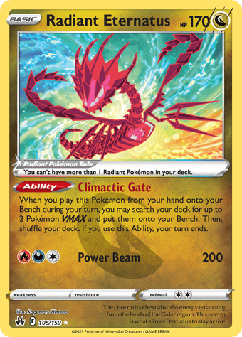 Radiant Eternatus Crown Zenith Pokemon Card