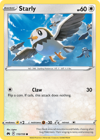 Starly Crown Zenith Pokemon Card
