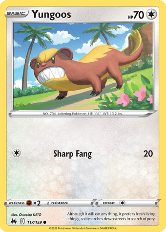 Yungoos Crown Zenith Pokemon Card