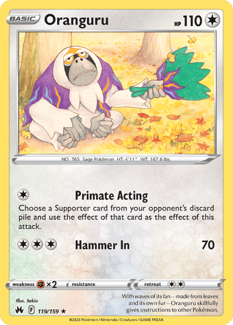 Oranguru Crown Zenith Pokemon Card