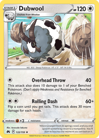 Dubwool Crown Zenith Pokemon Card