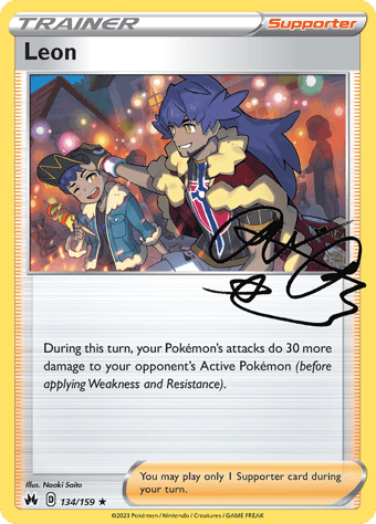Leon Crown Zenith Pokemon Card