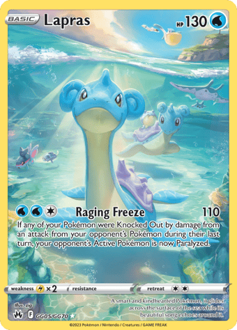 Lapras Crown Zenith Pokemon Card