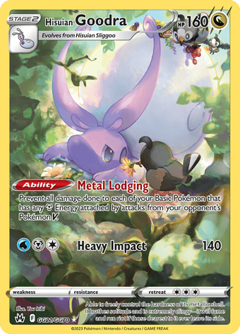 Hisuian Goodra Crown Zenith Pokemon Card