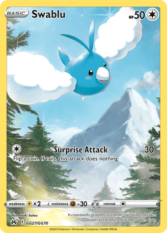 Swablu Crown Zenith Pokemon Card